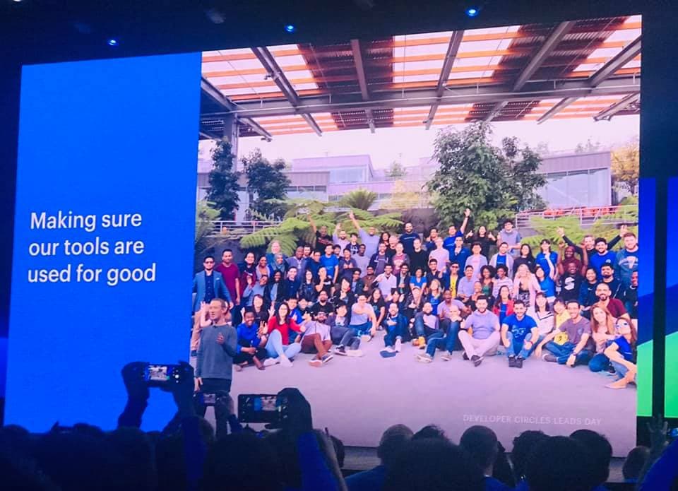 Mark speaking about DevC at F8 