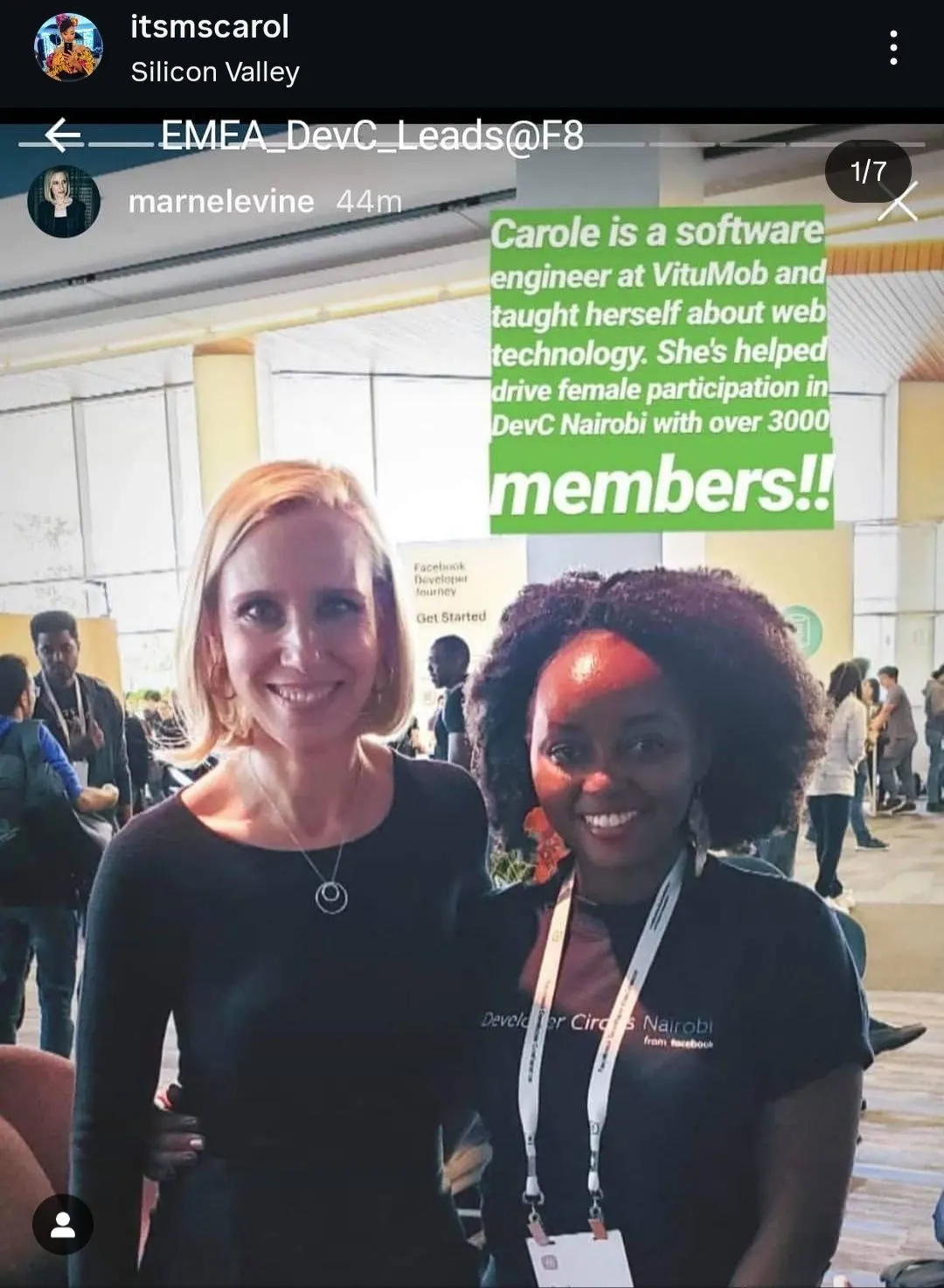 On Marne's Instagram stories. Wild.